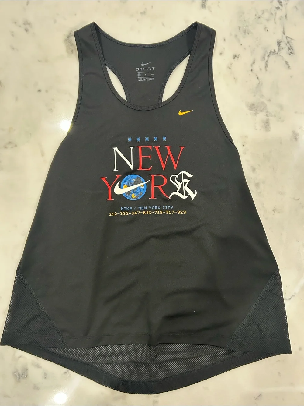 Nike Black 'New York' Graphic Racerback Tank